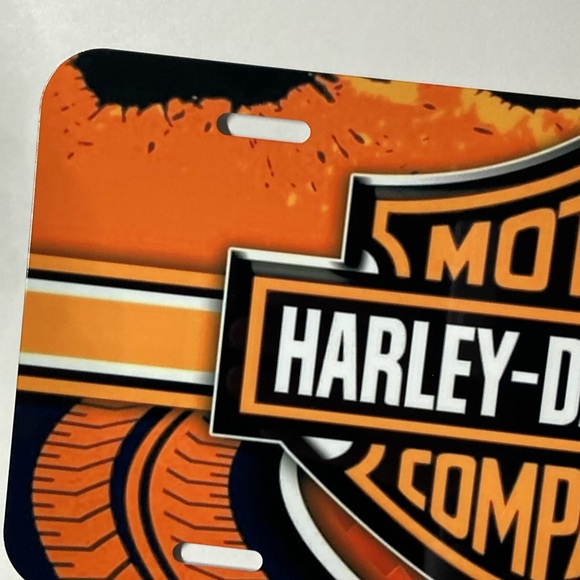 Harley Davidson License Plate Car Coaster Set - Picture 4 of 6